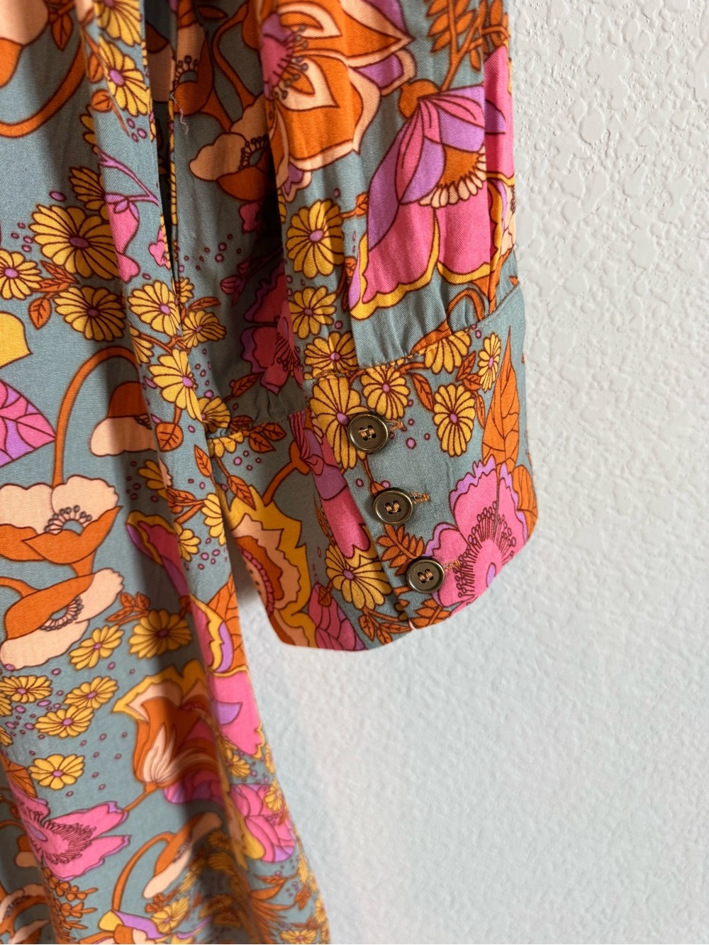 Natural Life Twiggy Retro Floral Print Mini Shirt Dress Size Medium - Picture 6 of 8